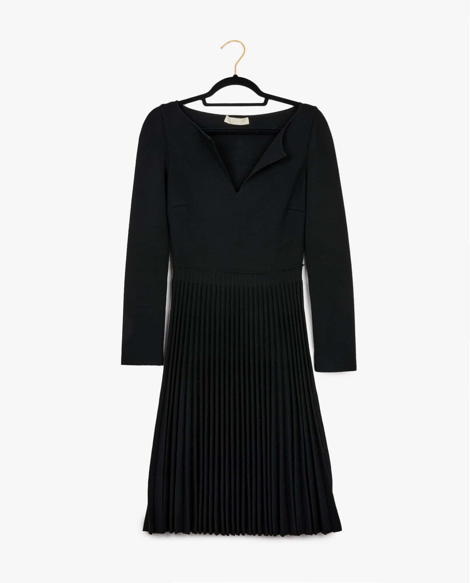 Valentino — Valentino black pleated dress