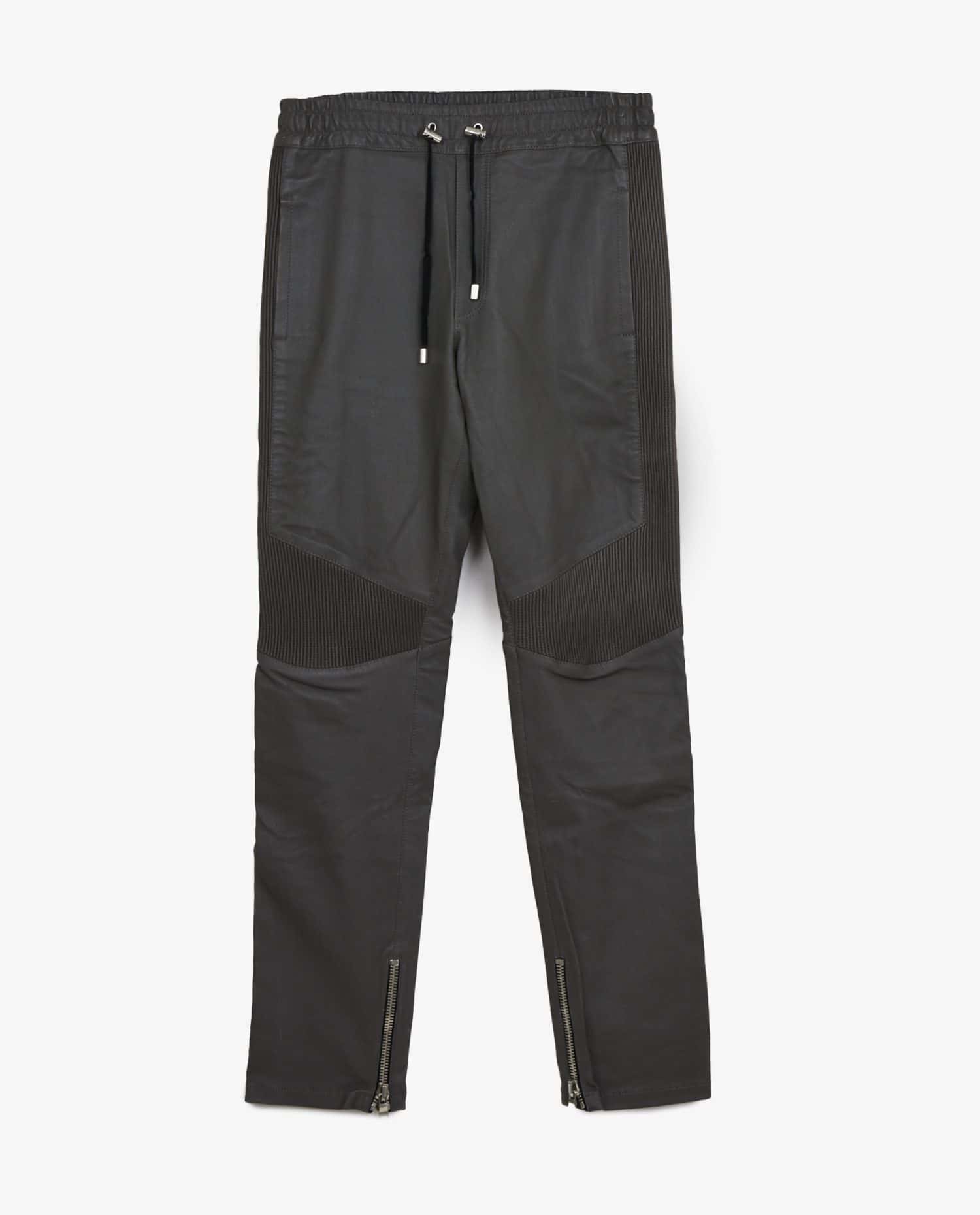Balmain — Balmain lambskin pants grey