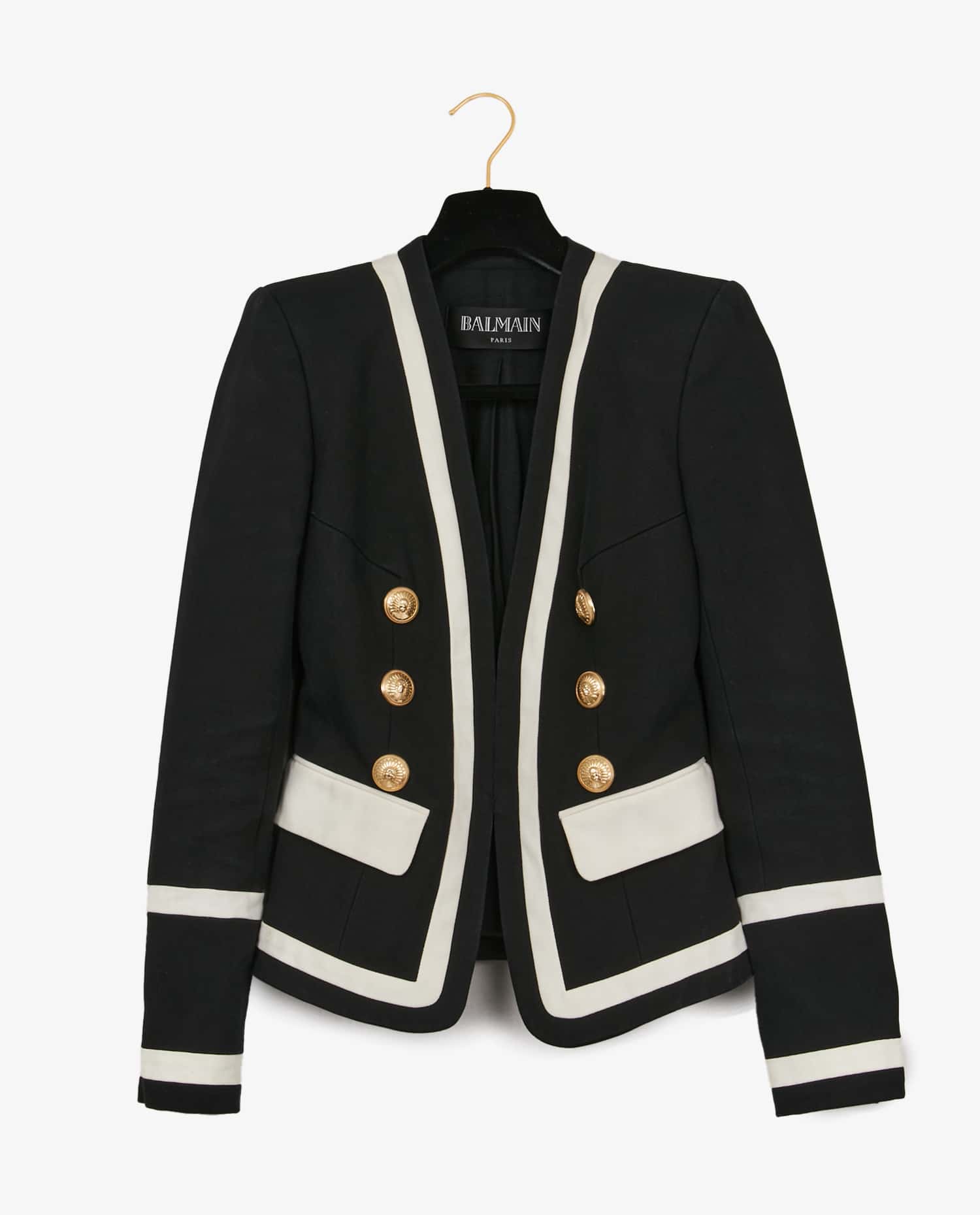 Balmain — Balmain navy blue cotton blazer