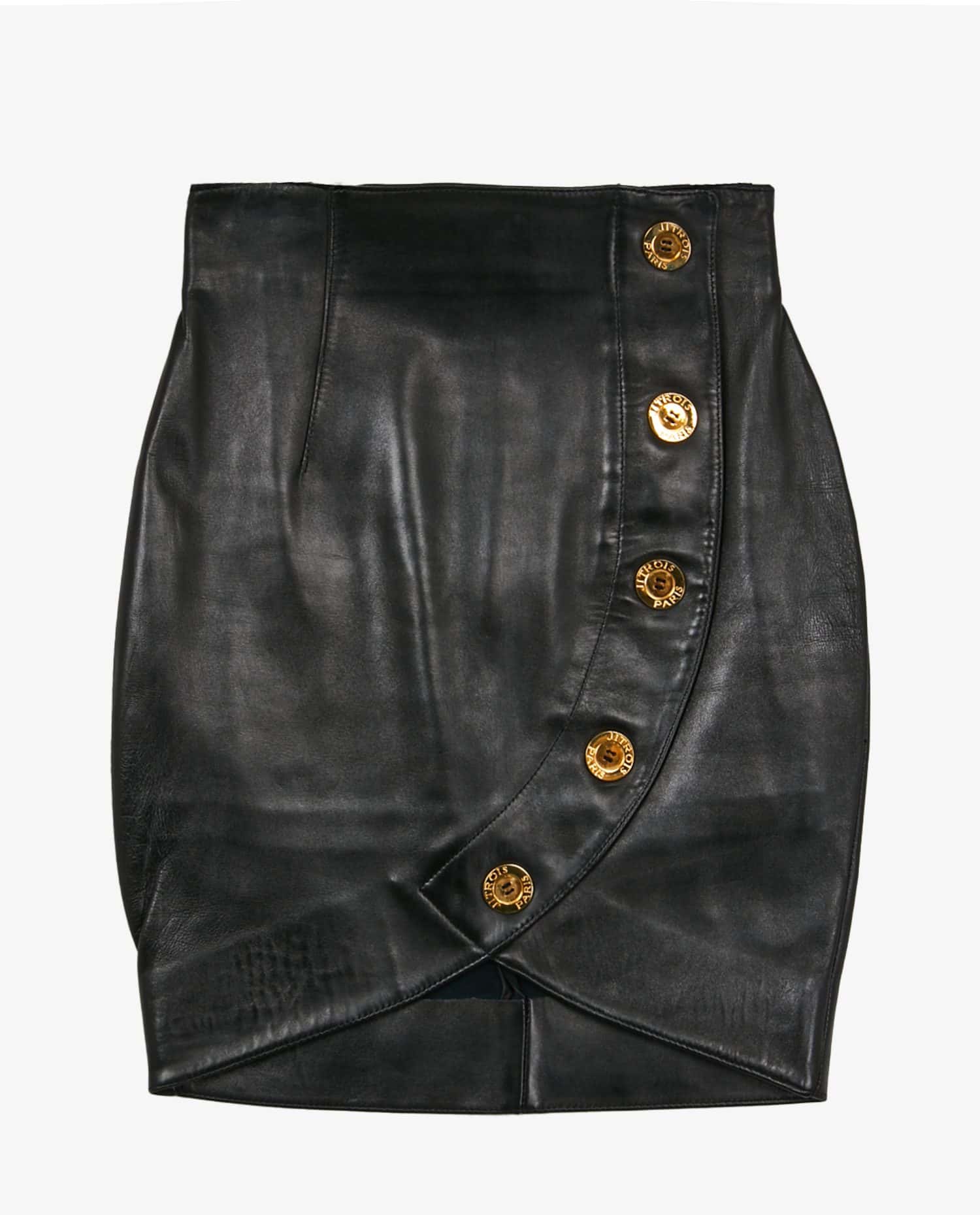 Jitrois — Jitrois black lambskin pencil skirt
