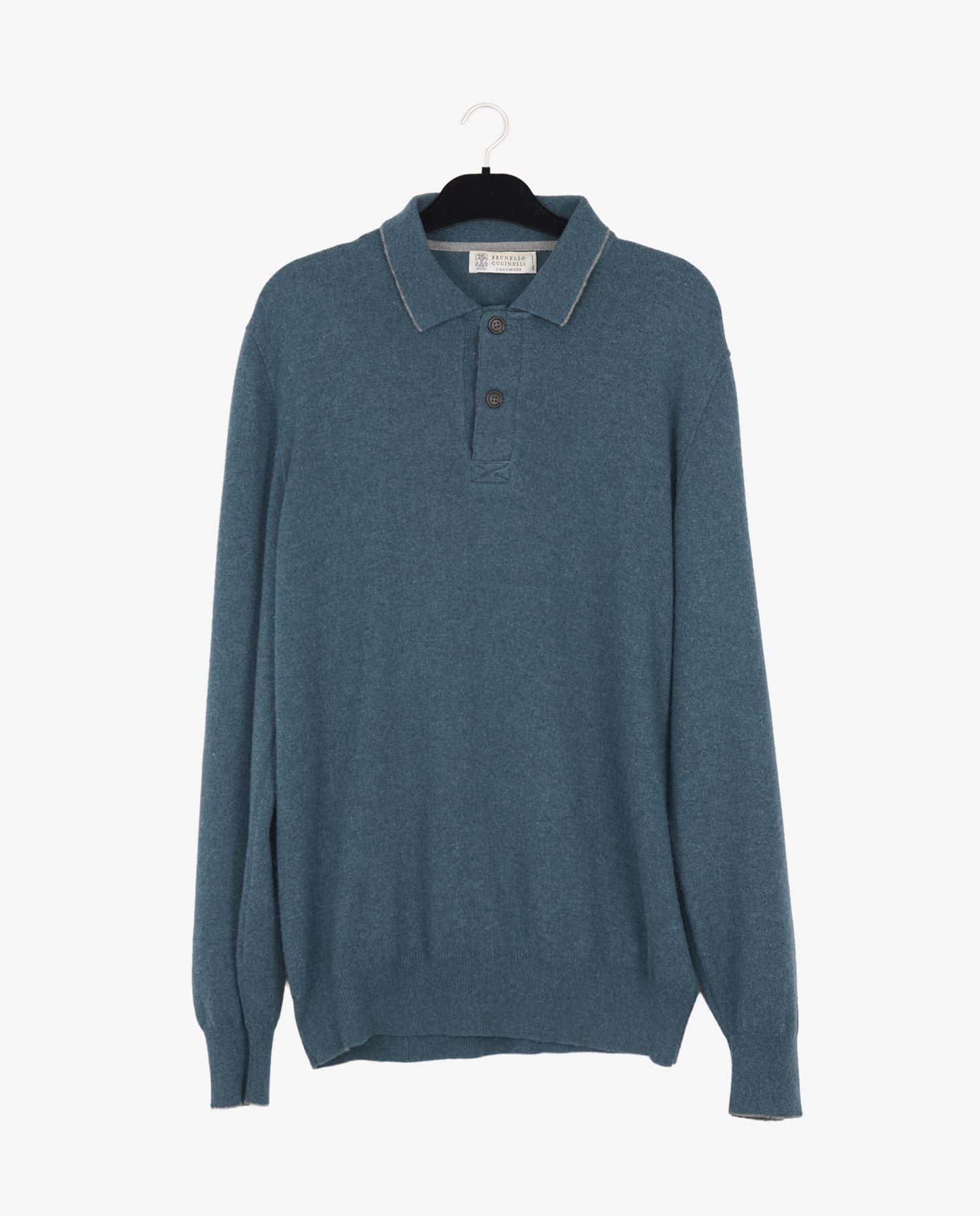 Brunello Cucinelli — Brunello Cucinelli green cashmere sweater