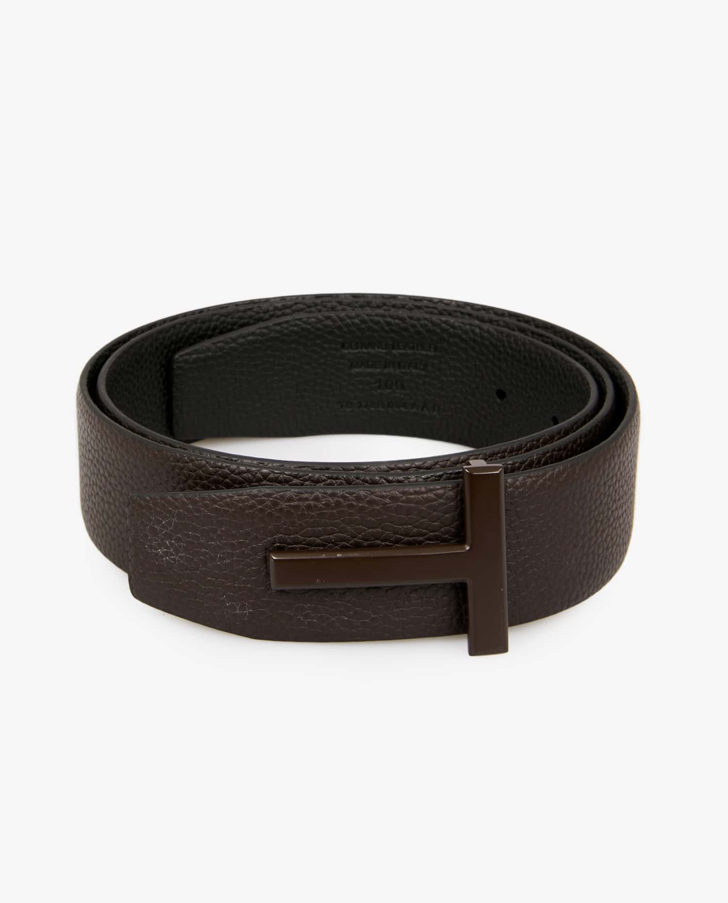 Tom Ford — Ceinture Tom Ford cuir grainé marron