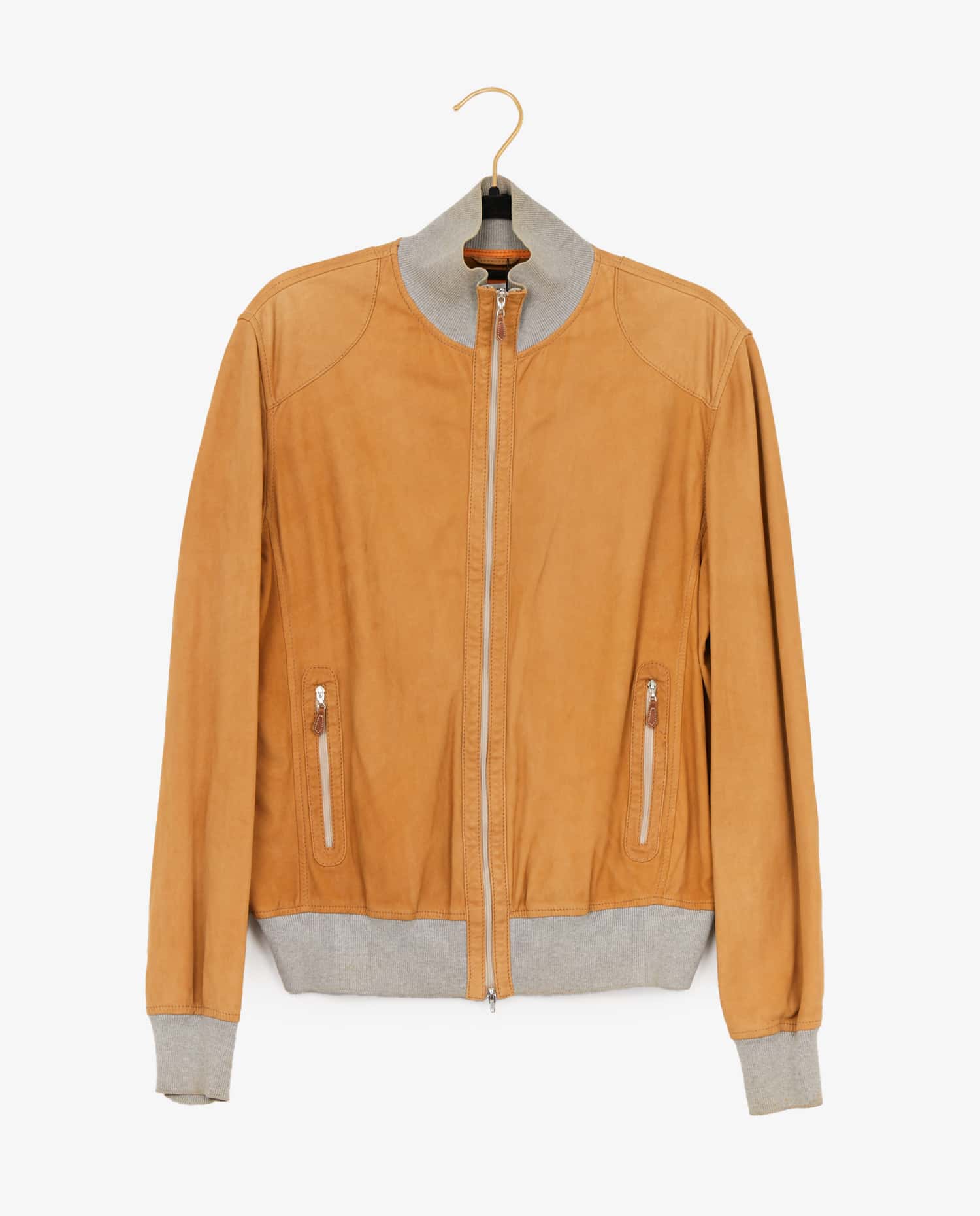 Brunello Cucinelli — Brunello Cucinelli beige suede jacket