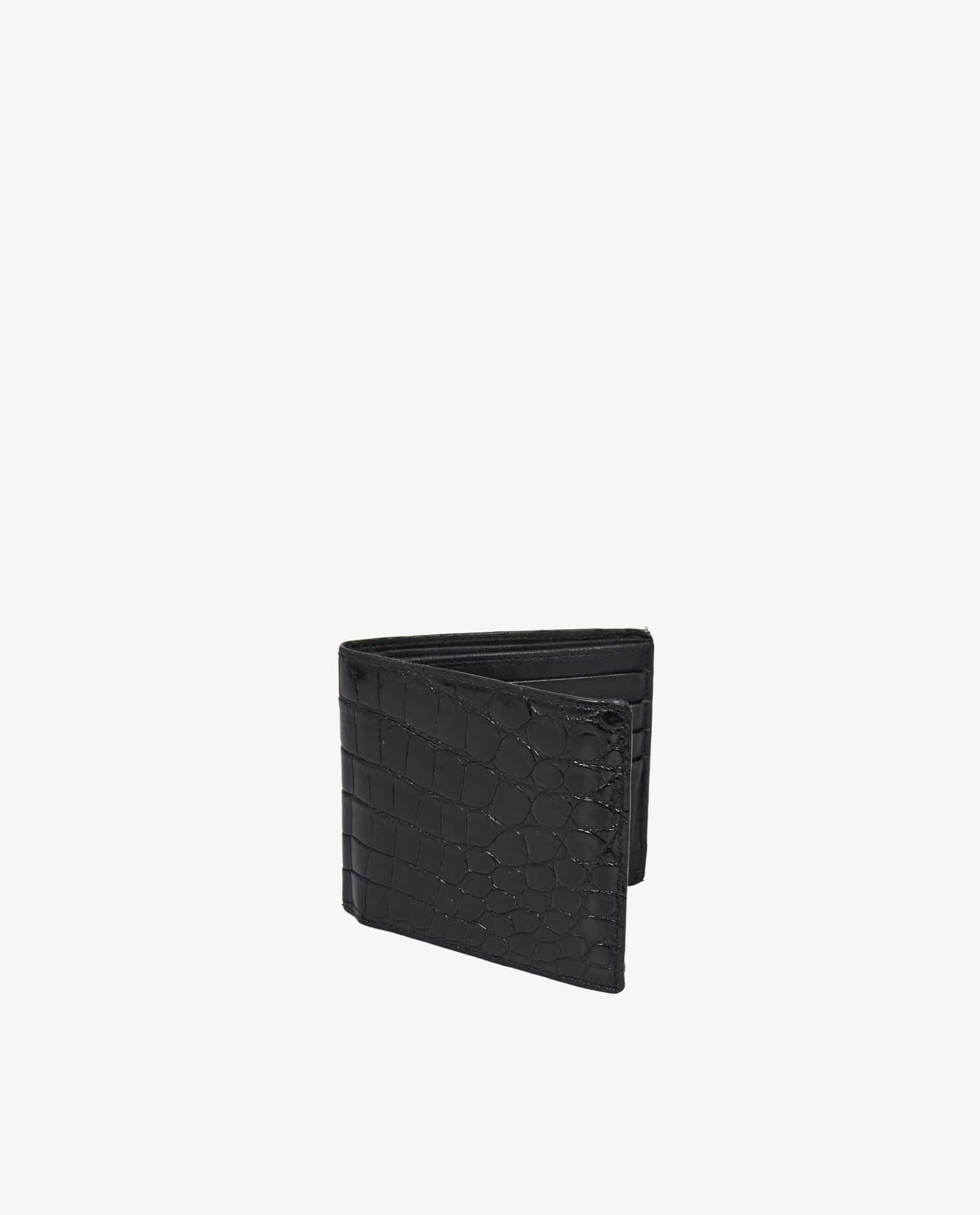 Prada — Vintage Prada black crocodile wallet
