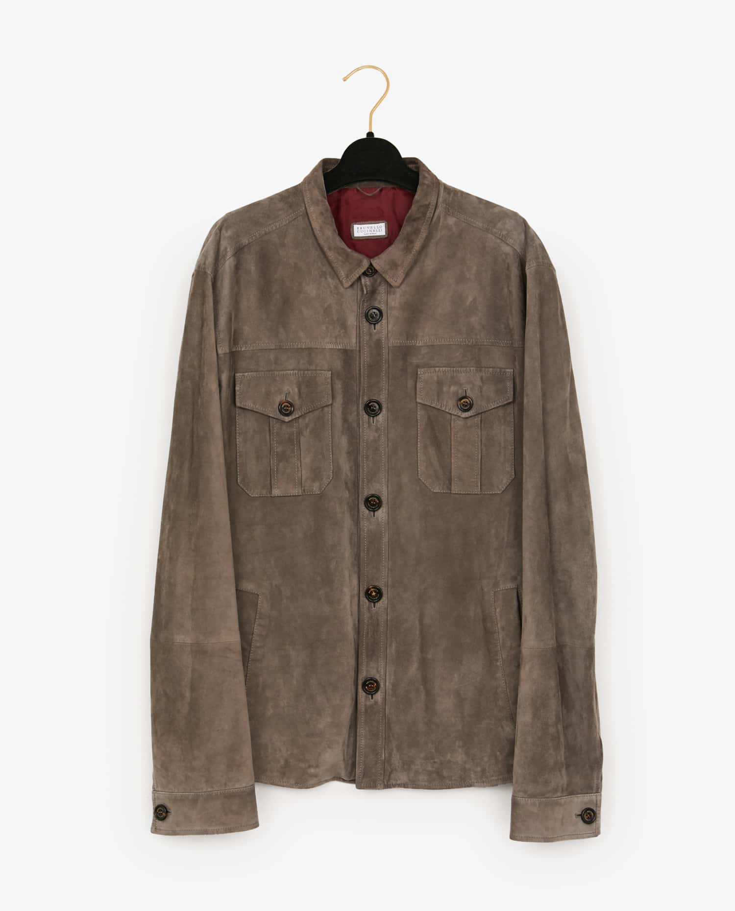 Brunello Cucinelli — Brunello Cucinelli grey suede jacket