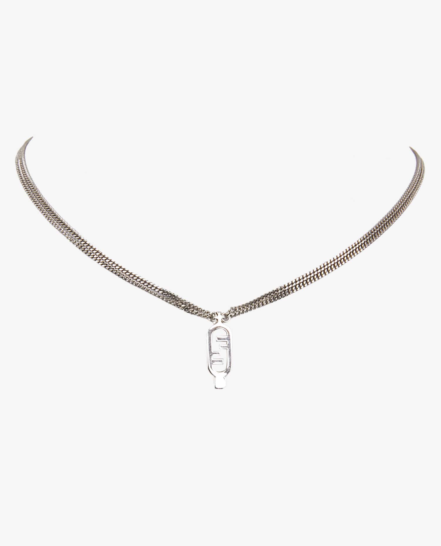 Fendi — Collier Fendi o'clock palladium