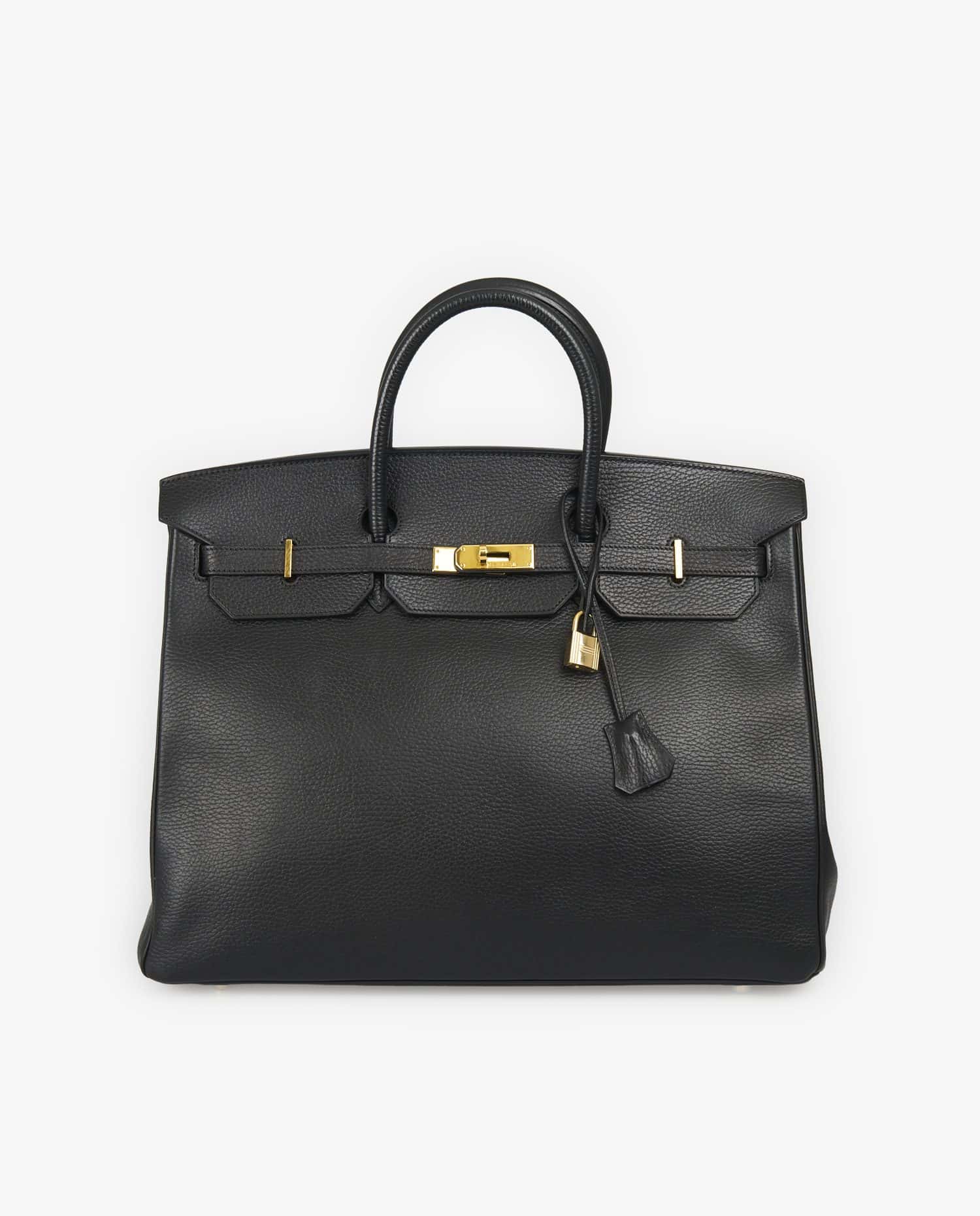 HERMÈS — Birkin 40 Hermès cuir togo noir
