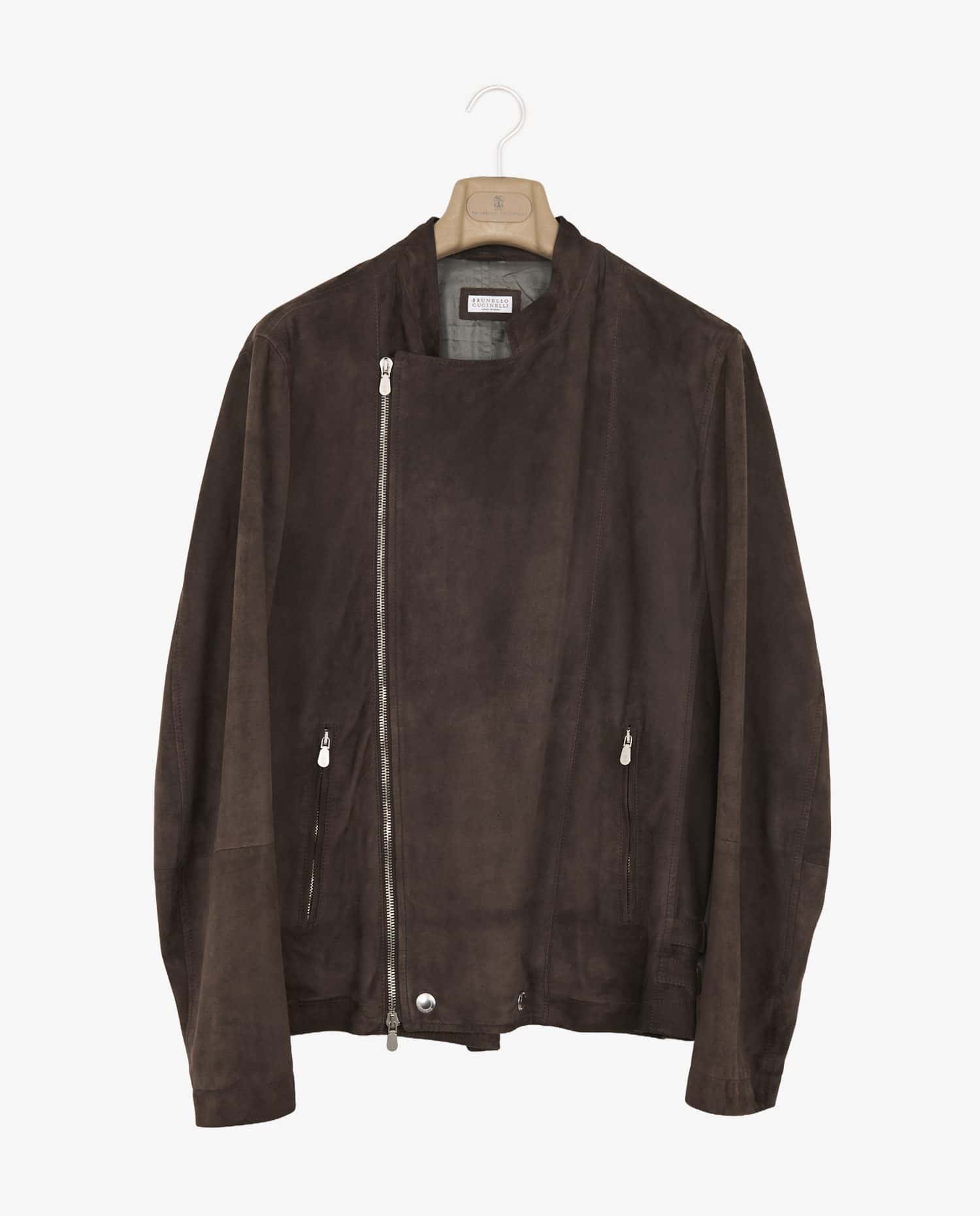 Brunello Cucinelli — Brown suede jacket Brunello Cucinelli