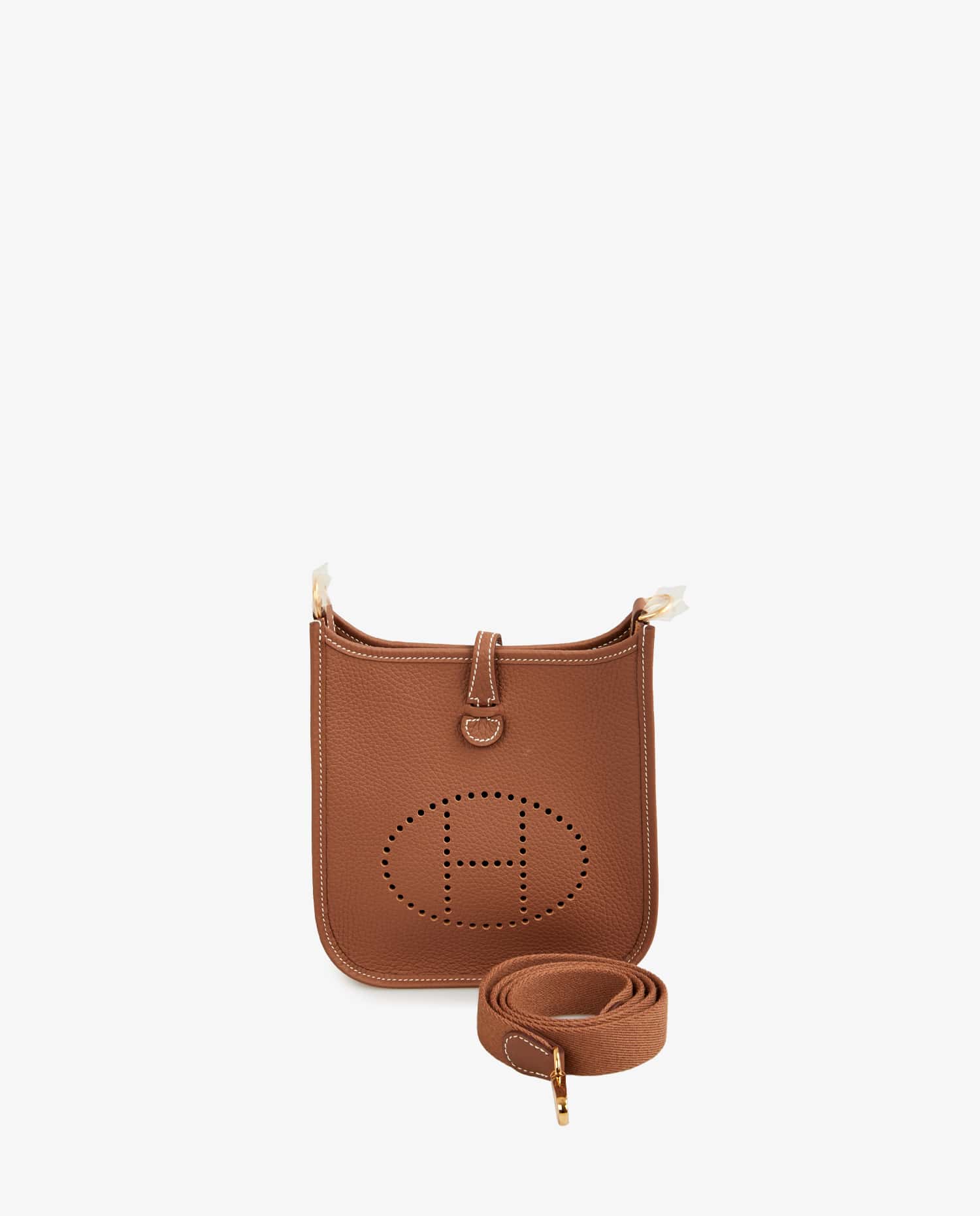 HERMÈS — Mini Evelyne Hermès togo gold