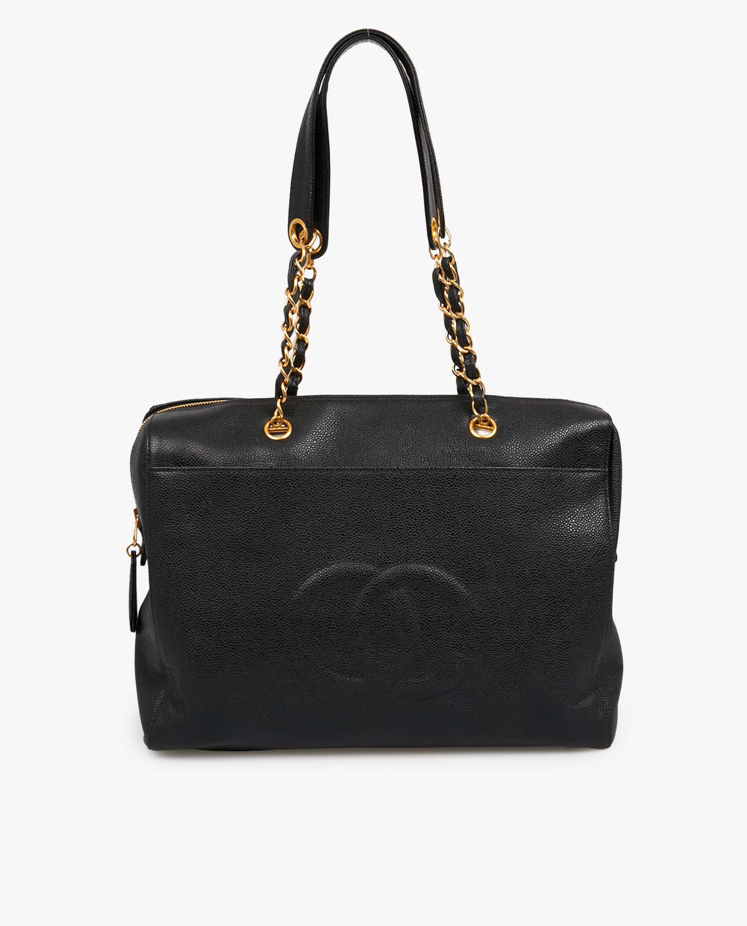 Chanel — Cabas vintage Chanel cuir caviar noir