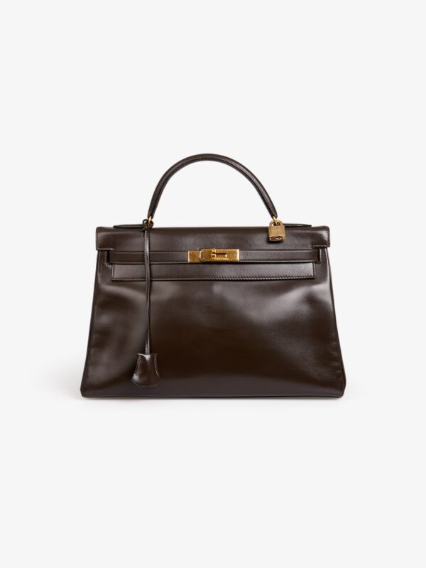 Buy Hermes Kelly 32 cm brown leather box bag