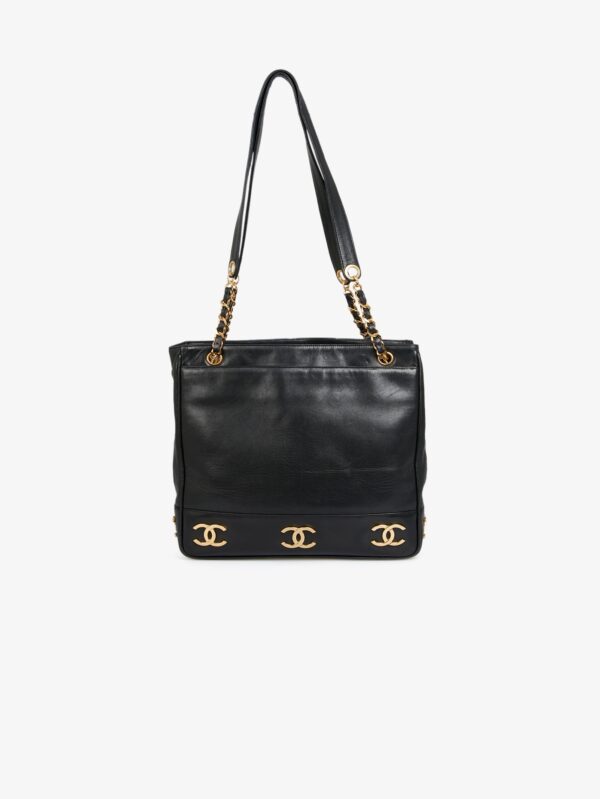 Chanel vintage tote bag back view