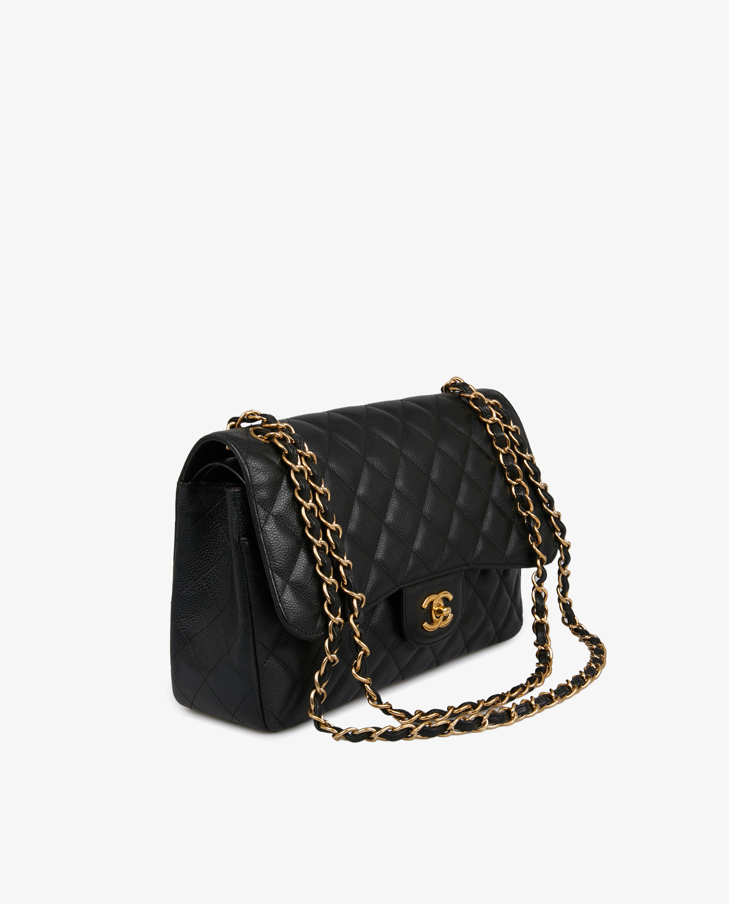 Chanel Jumbo bag black caviar leather - Image 2