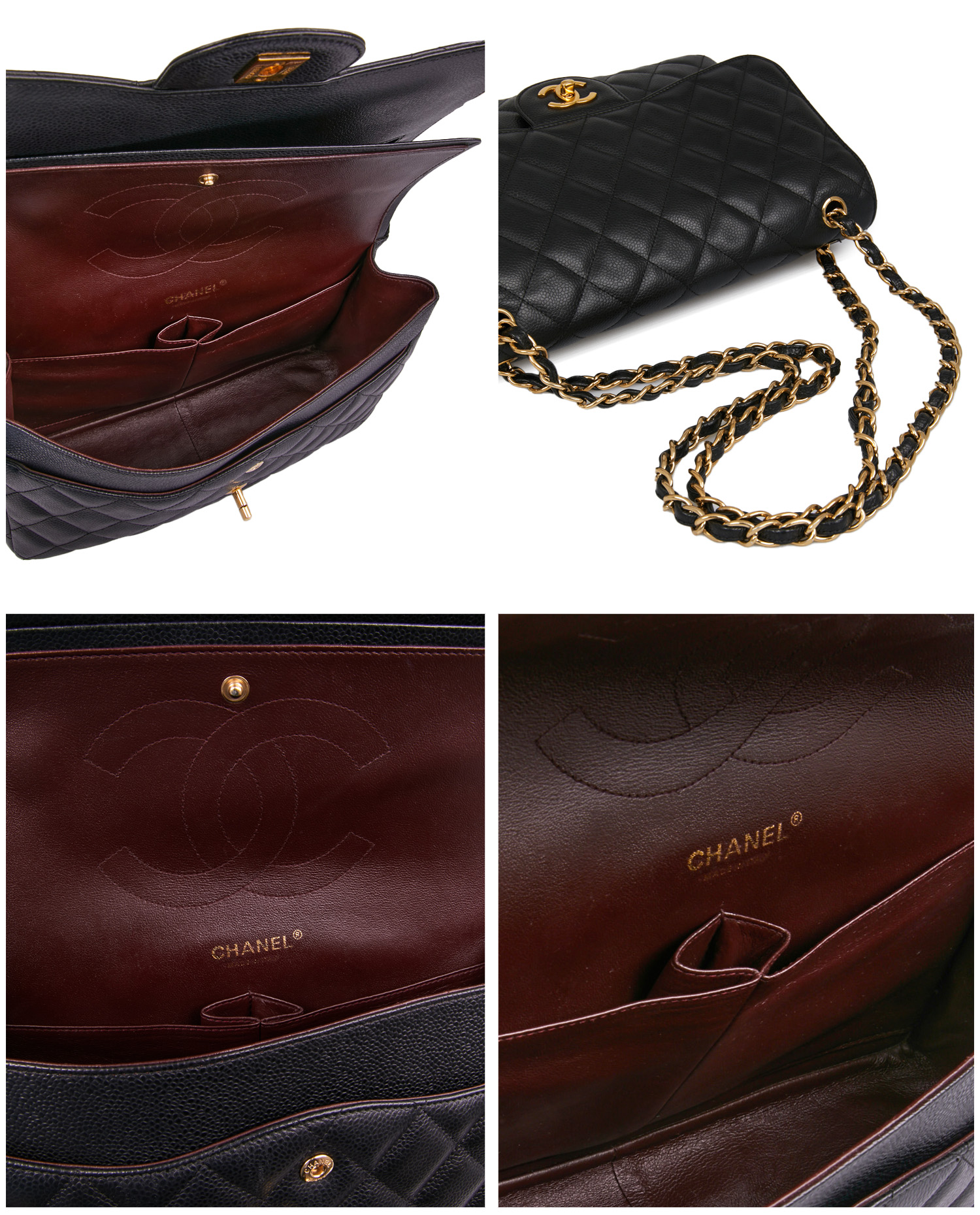 Chanel Jumbo bag black caviar leather - Image 7