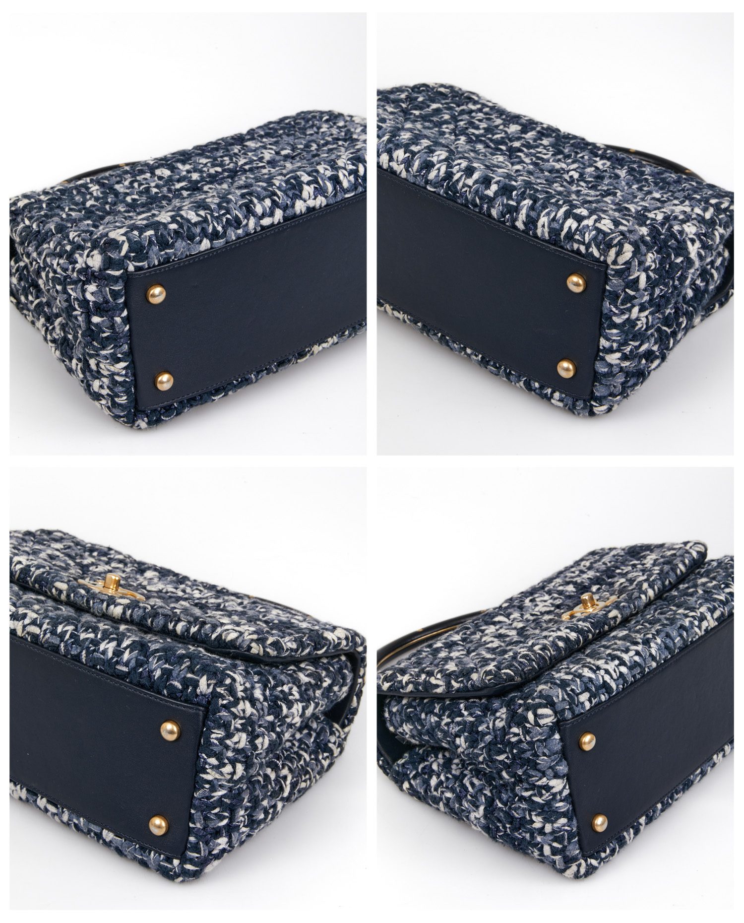 Sac Coco Handle Chanel tweed bleu - Image 5