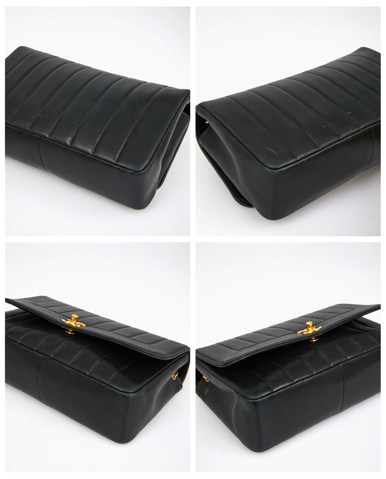 Sac Mademoselle Chanel cuir agneau noir - Image 6